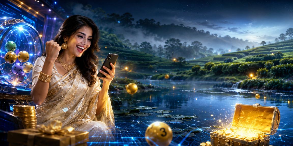 সিলেটে একজন ব্যবহারকারী মোবাইলে পুরস্কার ও লটারি উপভোগ করছেন